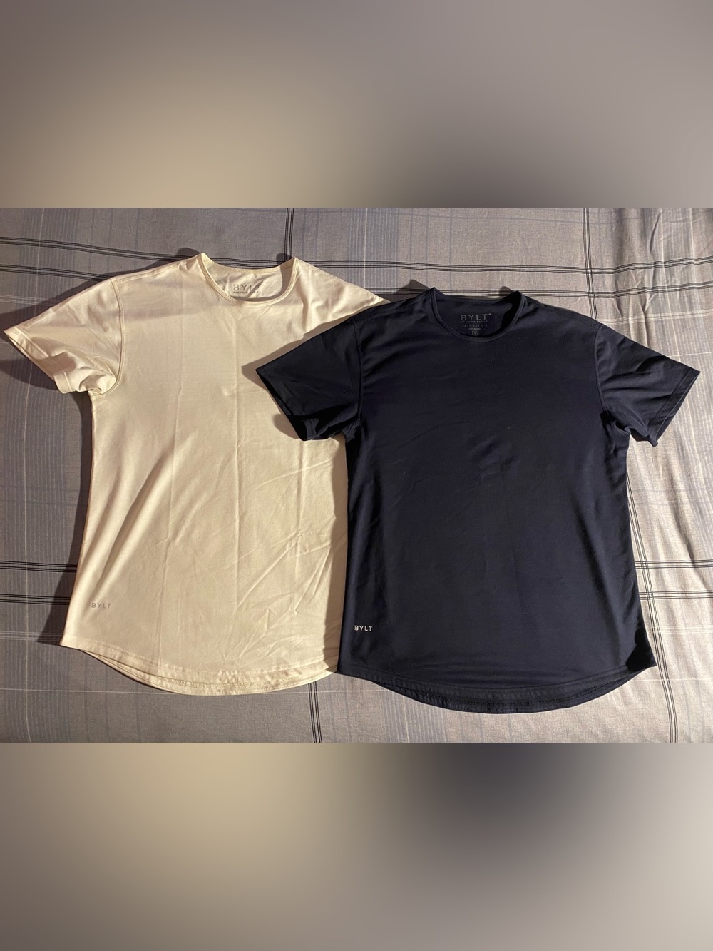 BYLT Drop-Cut Shirts Navy Blue/Cream